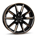 BORBET LX18 BLACK GLOSSY GOLD SPOKE RIM 8x18 5/114.3 ET48 CB72.6