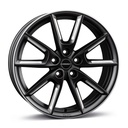 BORBET LX18 BLACK MATT SILVER SPOKE RIM 8x18 5/114.3 ET48 CB72.6