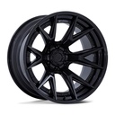 STATUSFÄLGAR FC402 CATALYST MATTE BLACK W/ GLOSS BLACK LIP 10x22 8/170 ET-18 CB125.1