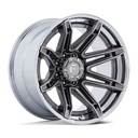STATUSFÄLGAR FC401 BRAWL PLATINUM W/ CHROME LIP 10x20 6/139.7 ET-18 CB106.1