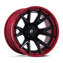 STATUSFÄLGAR FC402 CATALYST MATTE BLACK W/ CANDY RED LIP 10x22 8/170 ET-18 CB125.1