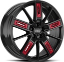 RONAL R67 RED LEFT JET BLACK 8x19 5/112 ET35 CB76