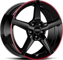 RONAL R69 MCR JET BLACK RED RIM 8x18 5/114.3 ET50 CB76