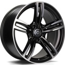 STATUSFÄLGAR DIAMOND MATT BLACK FRONT POLISHED 8x17 5/120 ET33 CB72.6