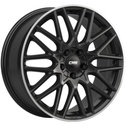 CMS C25 GLOSS BLACK POLISHED LIP 7x17 5/108 ET48 CB65.1