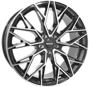 MONACO WHEELS GP15 BLACK POLISHED 8x19 5/114.3 ET45 CB73.1
