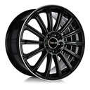 AVUS AC-M07 BLACK POLISHED LIP 8.5x19 5/112 ET45 CB66.6