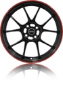 INTER ACTION PHOENIX GLOSS BLACK RED 7x16 4/108 ET25 CB65.1