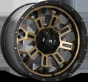 R-SERIES R12 POLISHED BRONZE & BLACK 9.5x20 6/139.7 ET15 CB106.1