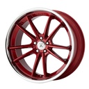 STATUSFÄLGAR AB23 CANDY RED WITH CHROME LIP 10.5x22 5/112 ET35 CB72.6