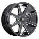 STATUSFÄLGAR DC109 GLOSS BLACK MILLED 9.5x22 6/139.7 ET20 CB106.1