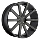 STATUSFÄLGAR DC121 MATTE BLACK DOUBLE DARK TINT 10.5x22 5/127 ET35 CB71.5