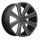 STATUSFÄLGAR DC187 MATTE BLACK MILLED 10x24 6/139.7 ET20 CB78.1