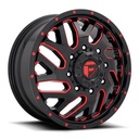 STATUSFÄLGAR FC656 GLOSS BLACK RED TINTED CLEAR 8.25x20 8/165.1 ET-240 CB121.5