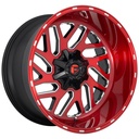 STATUSFÄLGAR FC691 CANDY RED MILLED 10x20 8/165.1 ET-18 CB125.1