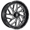 STATUSFÄLGAR FC581 GLOSS BLACK MILLED 12x22 8/165.1 ET-43 CB125.1