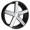 STATUSFÄLGAR DC217 GLOSS BLACK BRUSHED 9.5x22 6/139.7 ET19 CB106.1