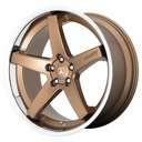 STATUSFÄLGAR AB31 SATIN BRONZE WITH CHROME LIP 10.5x22 5/112 ET35 CB72.6