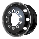 STATUSFÄLGAR AO404 GLOSSY BLACK WITH POLISHED LIP - FRONT 12.25x5 10/285.75 ET119 CB220.1