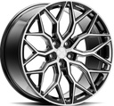 VOSSEN HF2 BRUSH GLOSS BLACK 10.5x20 5/112 ET36 CB66.6