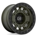STATUSFÄLGAR AVENGER BEADLOCK OLIVE DAB GREEN W/ BLACK HARDWARE 8.5x17 6/139.7 ET-30 CB112.1