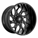 STATUSFÄLGAR D741 RUNNER GLOSS BLACK MILLED 8.25x22 8/165.1 ET-214 CB121.6