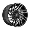 STATUSFÄLGAR D773 TYPHOON GLOSS BLACK MILLED 12x22 8/165.1 ET-44 CB125.2