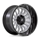 STATUSFÄLGAR D798 ARC SILVER BRUSHED FACE W/ MILLED BLACK LIP 10x22 8/180 ET-18 CB124.2