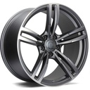 STATUSFÄLGAR DIAMOND MATT ANTHRACITE FRONT POLISHED 8.5x18 5/120 ET33 CB72.6