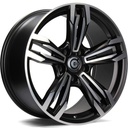 STATUSFÄLGAR DYNAMITE MATT BLACK FRONT POLISHED 8.5x18 5/120 ET30 CB72.6