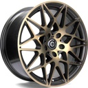STATUSFÄLGAR CRAZY BLACK GLOSSY GOLD FRONT 8.5x19 5/120 ET35 CB72.6